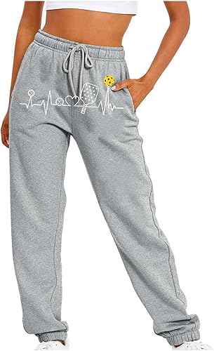 Pantalones deportivos de Navidad para mujer, para el día de San Valentín, cintura alta, con bolsillo, holgados, para descansar
