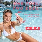 Bikini Trimmer for Women, Dual-Head Electric Shaver for Sensitive Areas, LED Display, USB-C Rechargeable Rinse-Clean Body Hair Trimmer, for Bikini Line, Underarms, Legs & Face