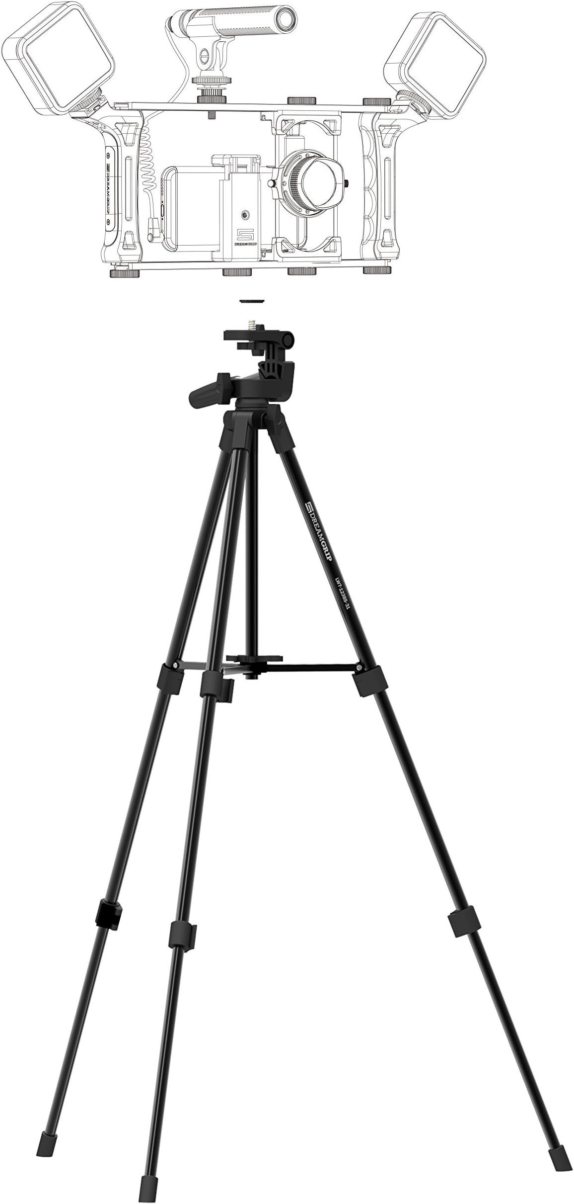 DREAMGRIPULTRA LIGHTWEIGHT UNIVERSAL TRIPOD LWT-123BS-31