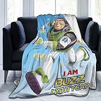 Vista 7 de Buzz Lightyear Blanket Soft Cozy Fleece Throw Blanket Plush Lightweight Warm Fuzzy Flannel Blankets and Throws for Boys Girls Couch Sofa Bed 60"X50