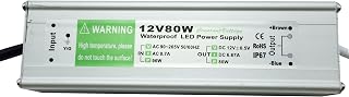 Pearlight LED Power Supply Driver Transformer 80W IP67 waterproof for LED Strip Light LED Module lights and Outdoor 12V LED Lights