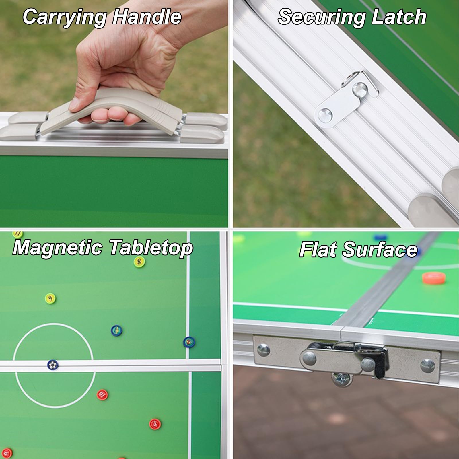 Lavagnetta Tattica Calcio, Lavagna Tattica Statica da Calcio, Design Pieghevole, Altezza Regolabile, Materiale in Lega di Alluminio, Ideale per l'Insegnamento