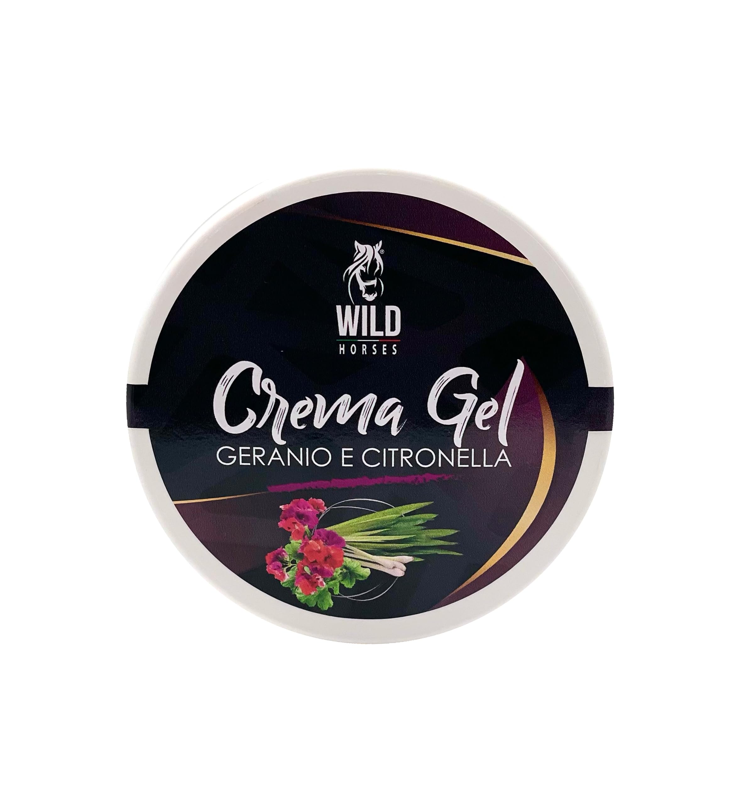 Wild Horses | Crema Gel Geranio & Citronella con Oli Essenziali, Azione Barriera contro gli Insetti, per un Manto Lucido e Profumato, 500g, Made in Italy