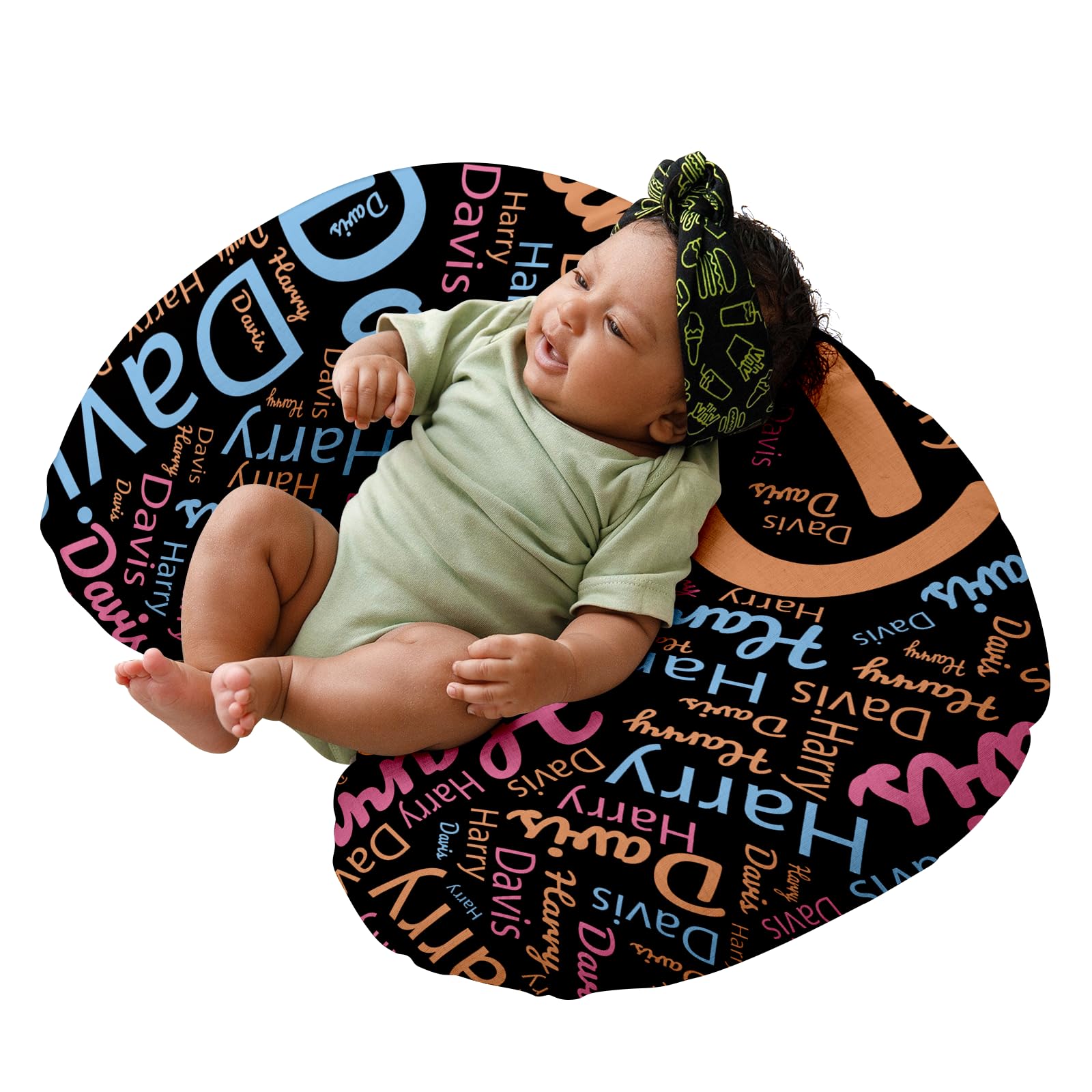 Dyoart Baby Nursing Pillow Cover: Personalized, Soft, Ultra Comfortable, Stretchy Safely Fits On Standard Infant Nursing Pillows for Baby Boys and Girls(one Size)