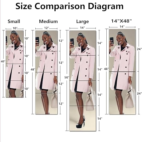 Miniatura 10 de Espejo irrompible para pared, espejo de cuerpo completo para niños, paquete de 4 de 10 x 10 pulgadas, espejos largos de plexiglás inastillables para