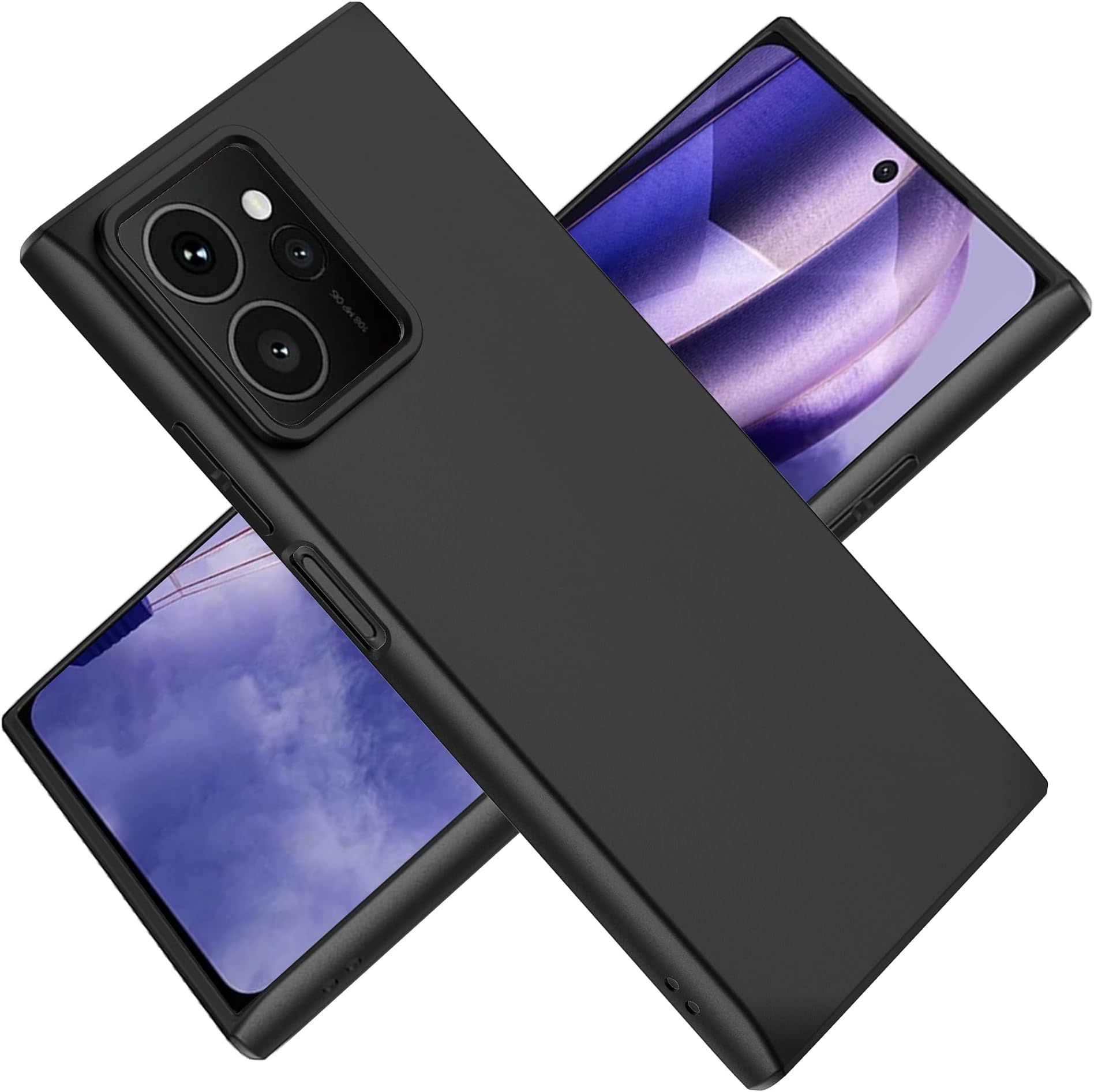 Tieeyivv Case for HMD Skyline 5G Cover Matte Case in Soft TPU, Anti-Drop Protection Cover- Black