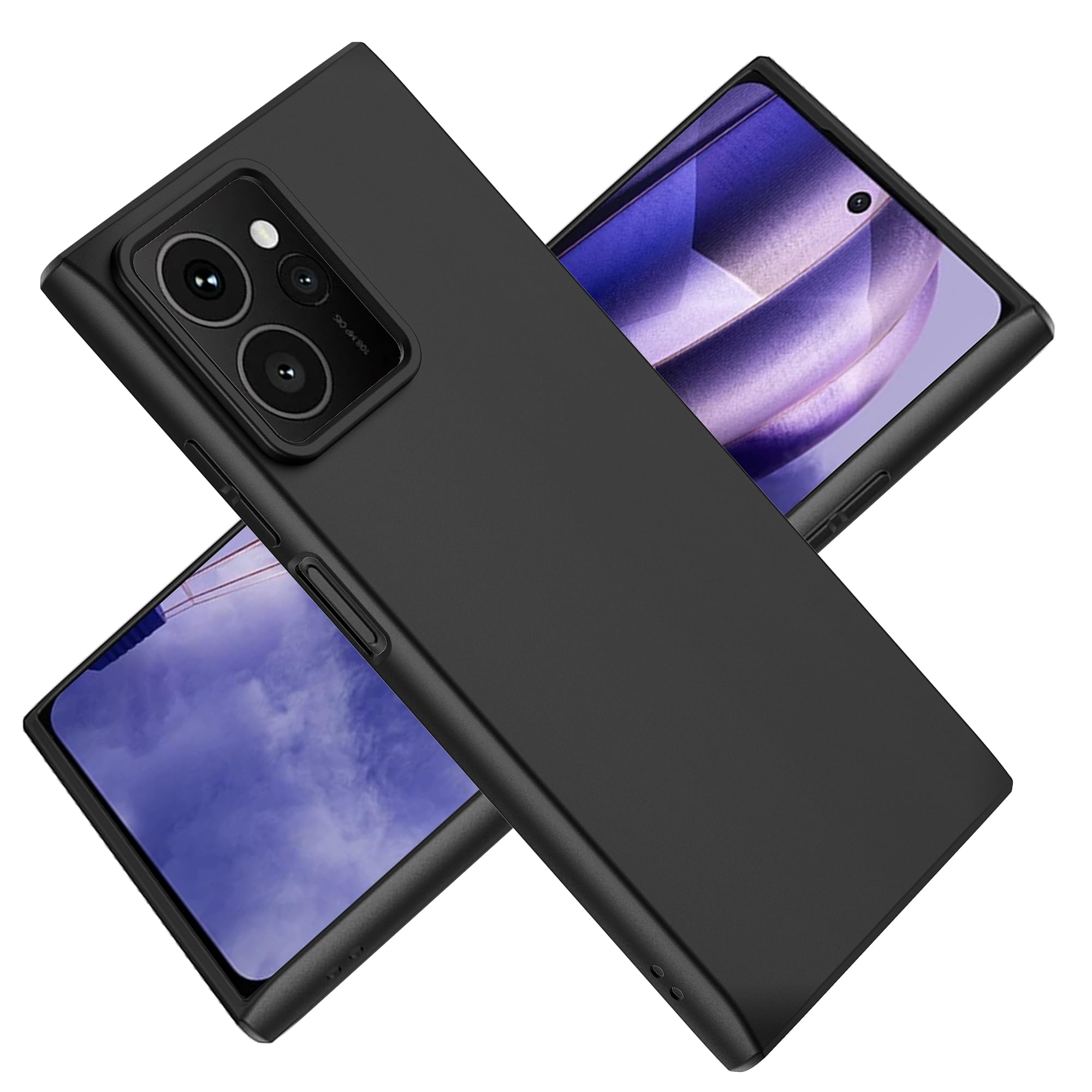 Tieeyivv Case for HMD Skyline 5G Cover Matte Case in Soft TPU, Anti-Drop Protection Cover- Black
