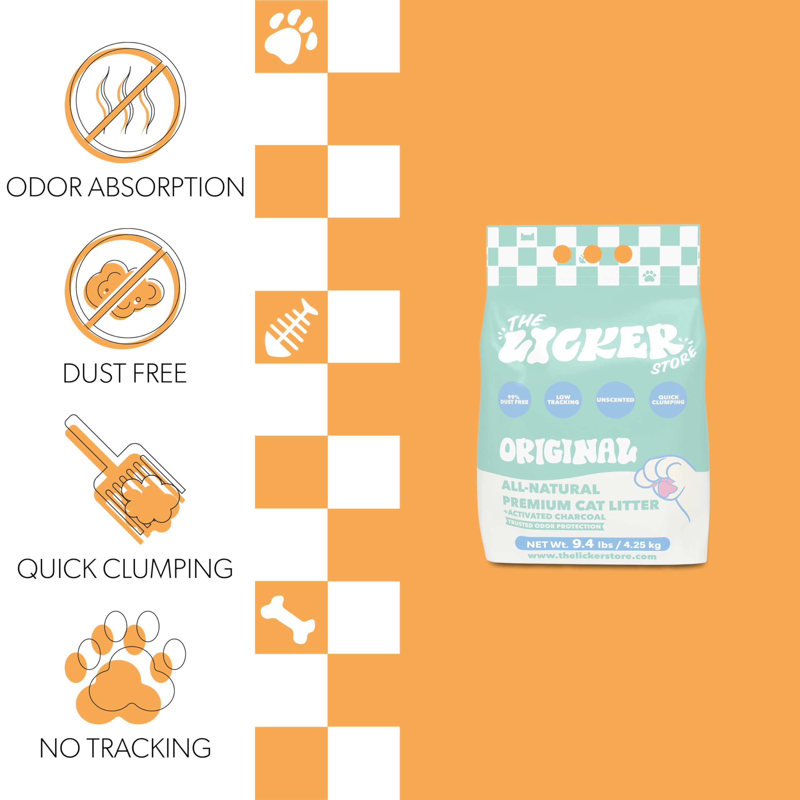 CLR2000B-SET3 - Arena para Gatos de Arcilla bentonita sin Perfume con carbón Activado, Control Natural de olores, 99% Libre de Polvo, 9 Libras (Juego de 3)