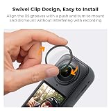 K&F Concept Protezioni Lente Standard Compatibili con Accessori Insta360 X5 - Coperchio Protettivo in Vetro Ottico Temperato ad Alta Trasparenza con Pellicola Schermo, Kit Sostitutivo Antigraffio - 3