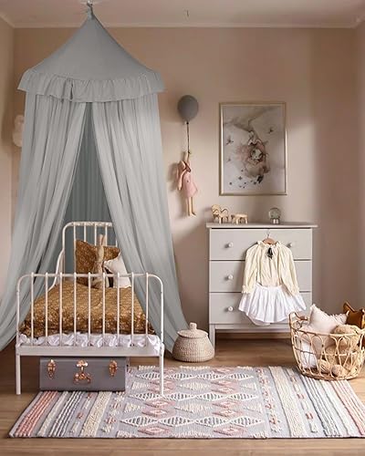 Miniatura 5 de little dove Toldo de cama grande con luces de estrella, toldo de doble capa para cama, toldo transpirable para rincón de lectura de niños, toldo
