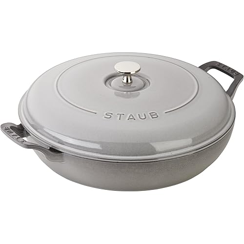 Staub Cast Iron 3.5-qt Braiser - Graphite Grey, Made in France