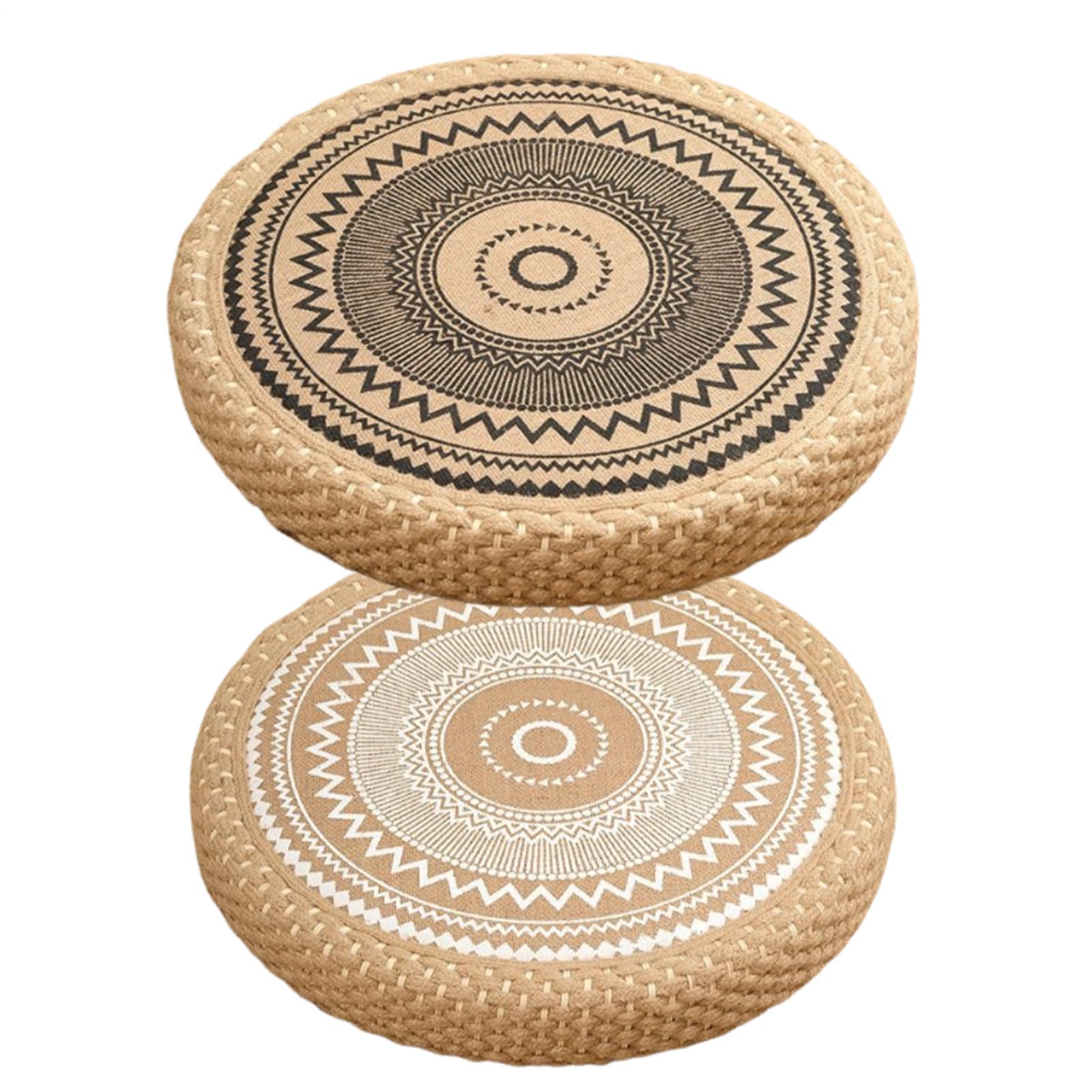 Coussin fait main en coton de jute lavable pour assise de sol
