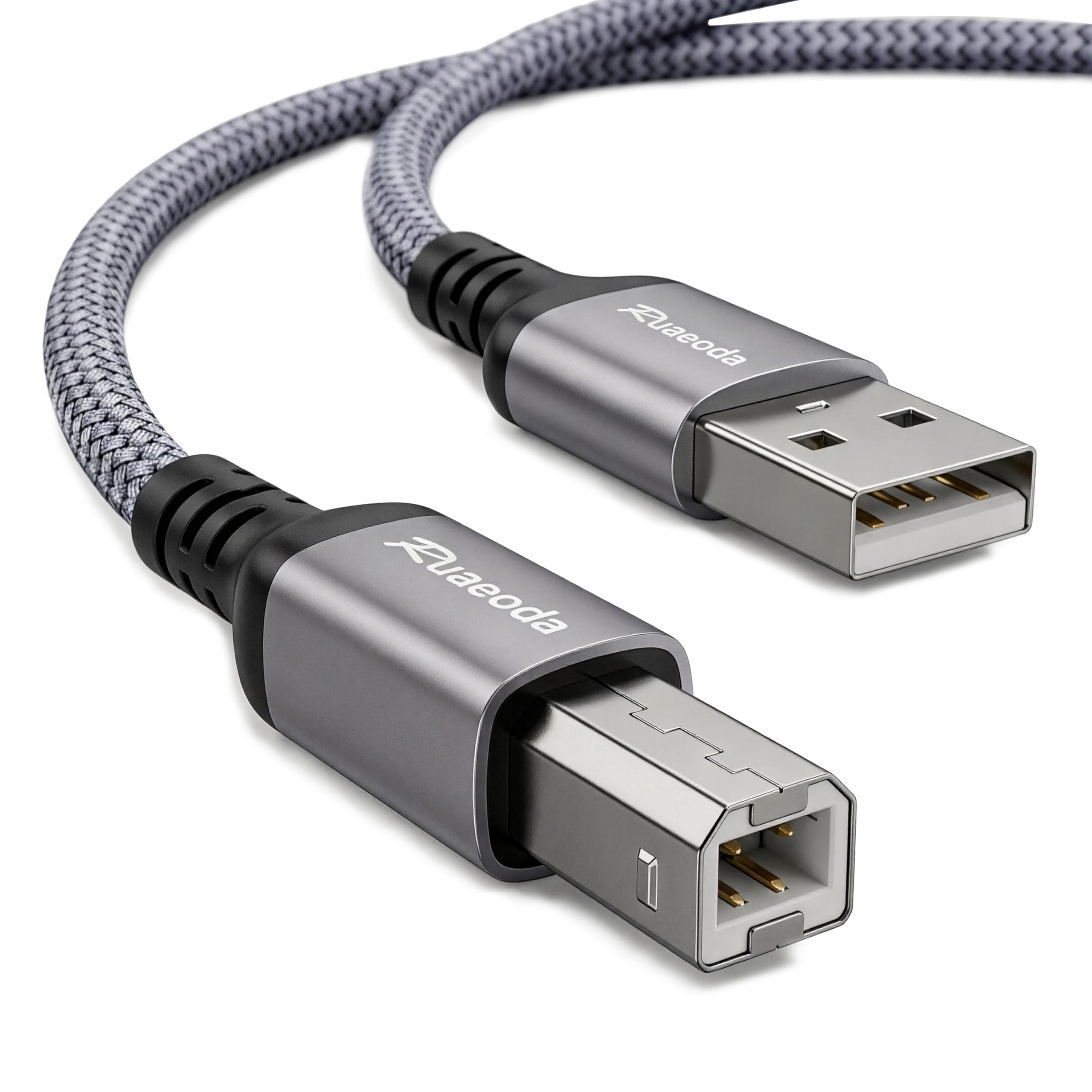 Cavo USB per stampante HP, 3 m, cavo USB 2.0 tipo A maschio a B maschio, compatibile con HP, Canon, Epson, Lexmark, Dell, Xerox, Samsung