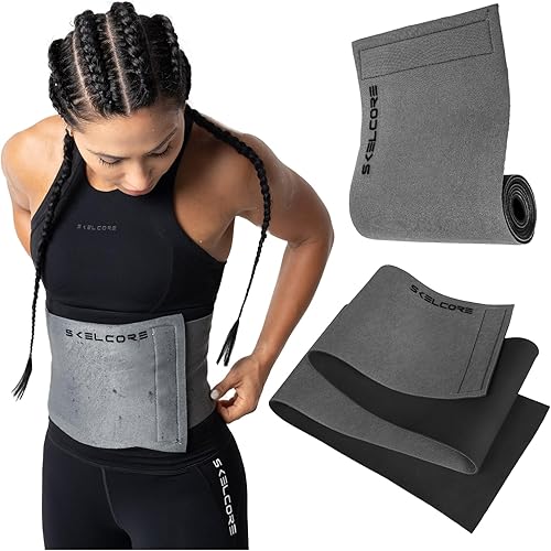 Cinturón de neopreno para entrenamiento de cintura para mujeres y hombres, banda para el sudor, tóner de abdomen, talla XL