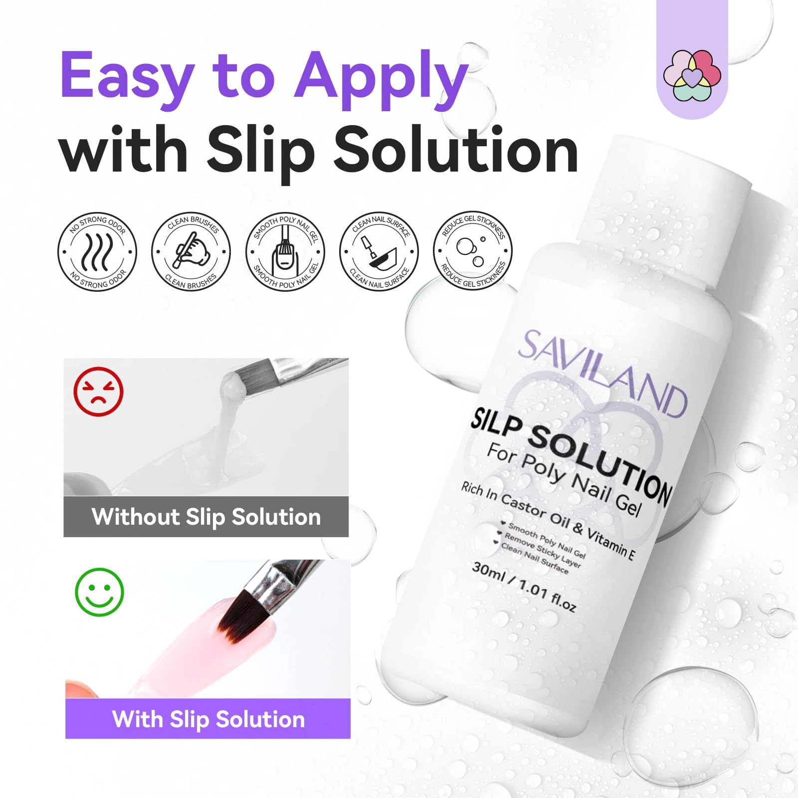 Kit de uñas de gel de poli iniciador: 4 colores de gel de uñas de polietileno transparente natural con solución de deslizamiento de lámpara U V Secado rápido Nutre uñas 28 días Durable DIY 7