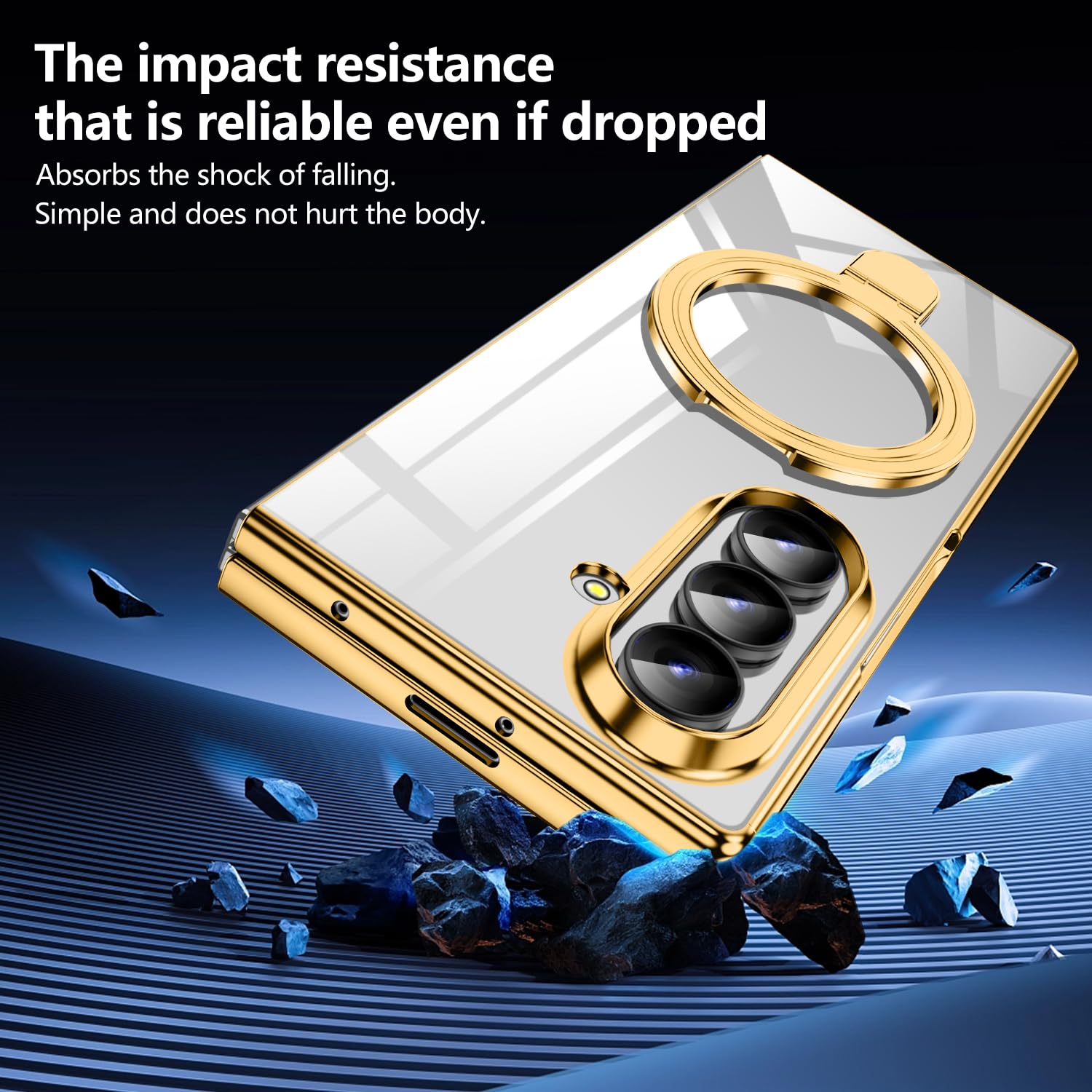 Custodia trasparente per Galaxy Z Fold 8 Ultra con supporto ad