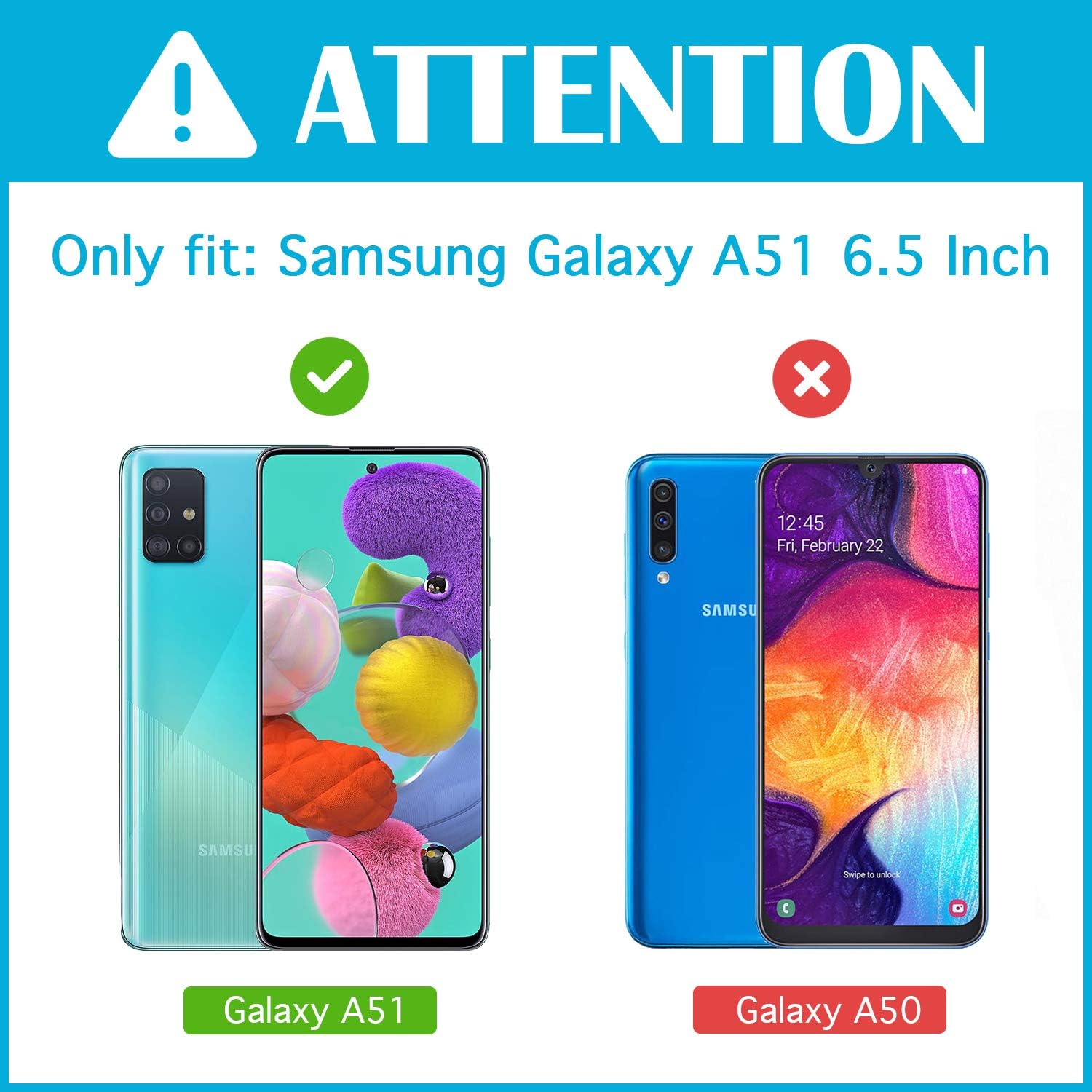 ProCase Galaxy A51 Case (4G Version) 6.5" 2019 Released, Vintage Wallet Foldable Magnetic Protective Cover with Card Holders and Kickstand for Galaxy A51 (SM-A515F/DSN) -Navy