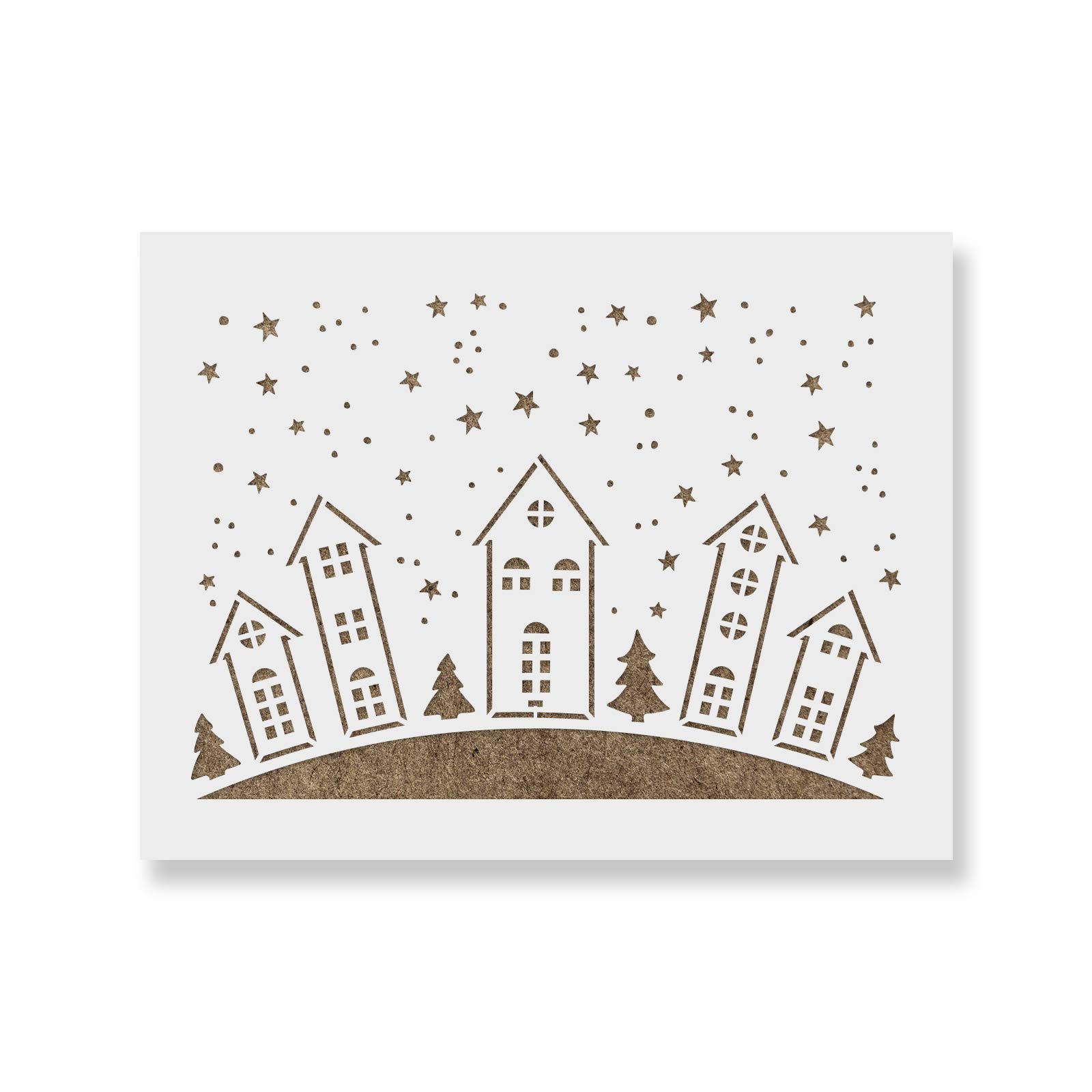 amazon-com-christmas-village-stencil-christmas-crafts-snow-village-stencil-village-christmas-stencil-diy
