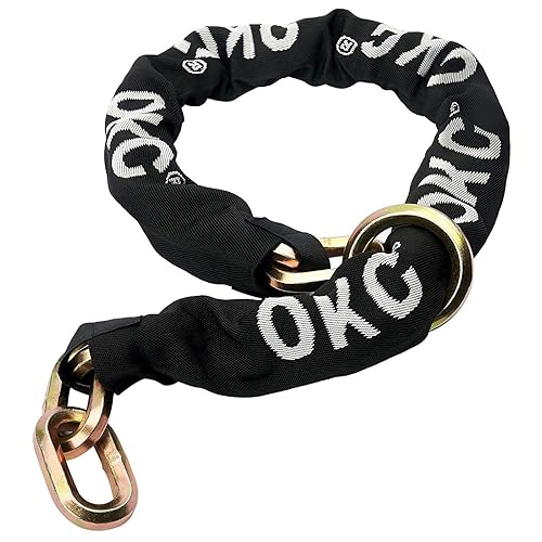 Miniatura 5 de OKG Cadena de seguridad ultra resistente, 3.9 pies x 12 pulgadas (0.472 in) de grosor a prueba de cortes, cadena de bloqueo antirrobo para