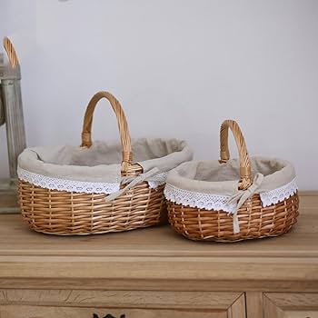 カゴ　18日まで¥9800バスケット　(手作りビンテージ布付き110×102) カゴ 18日まで¥9800バスケット (手作りビンテージ布付き110×102)