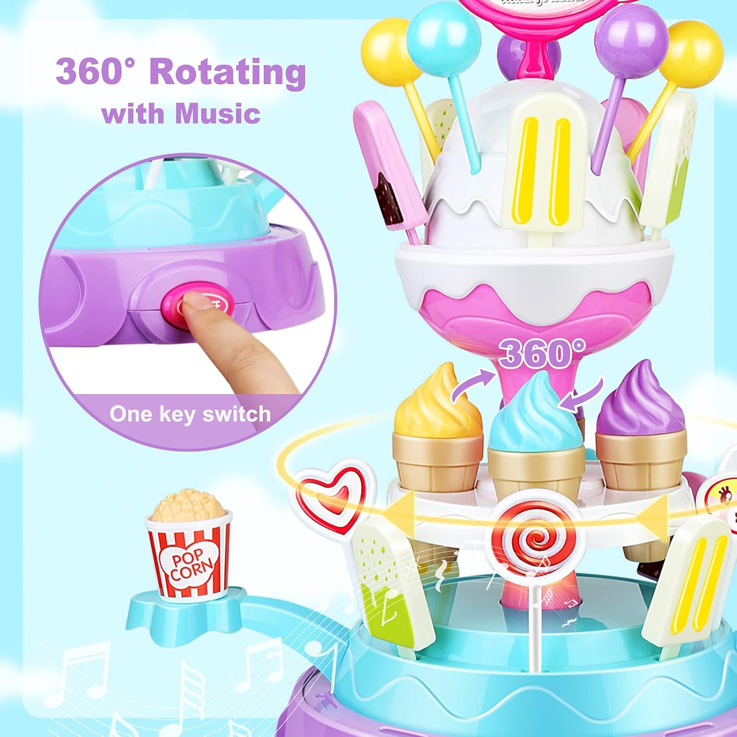 Buy Ice Cream Play Food Toy for Girls, Ice Cream Set for Kids Tea