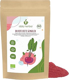 Betterave en Poudre BIO 500g, Betterave Séchée Moulue Biologique, Poudre sans Gluten