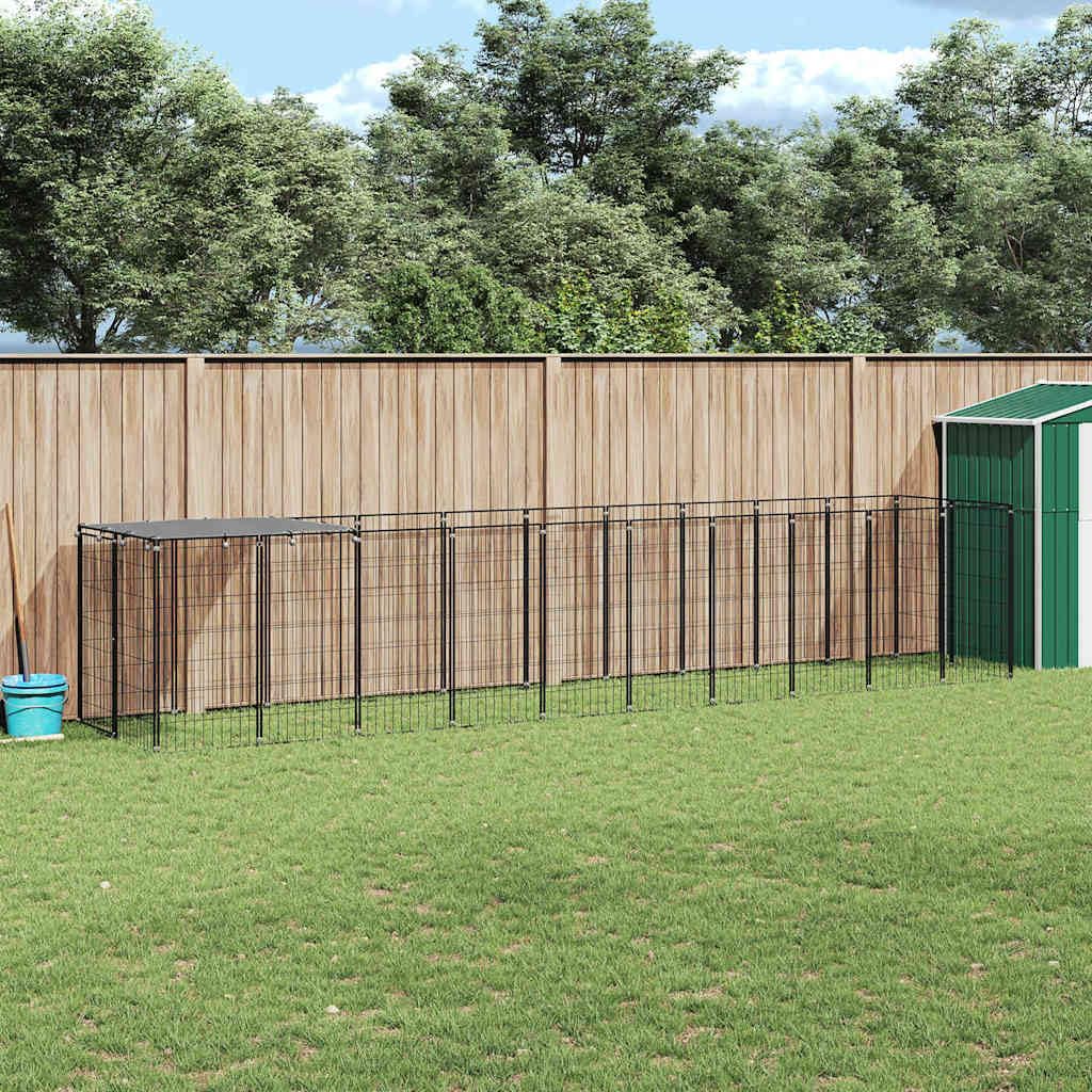 Obudowa dla psa Ocel 6,05 m² Stal z dachem polietylenowym