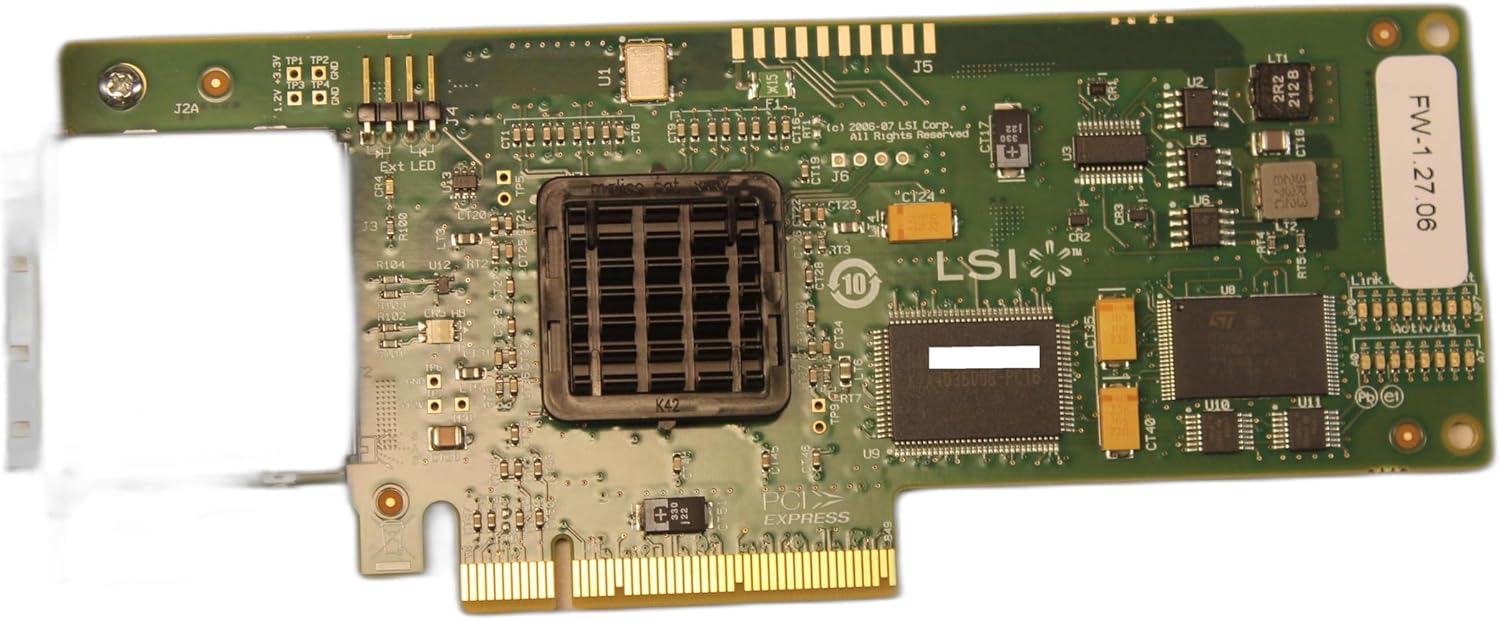 LSI DUAL SFF-8088 8 Port Mini SAS PCIe External Raid Controller Card SAS3801E