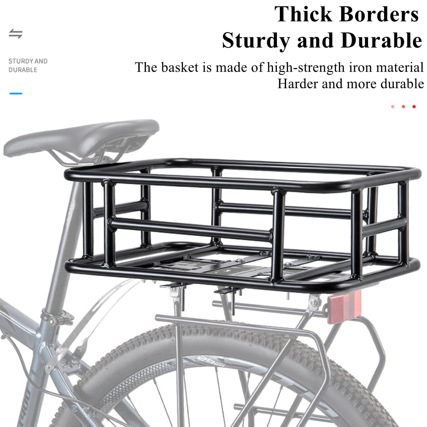 Portabultos Bicicleta Cesta Trasera Plegable Para Bicicleta