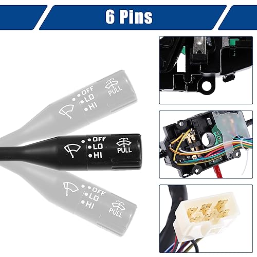 Miniatura 4 de ACROPIX LHD - Interruptor de combinación de faros delanteros, interruptor multifunción para Suzuki Samurai 1986-1995 37400-83410, paquete de 1