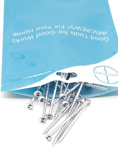 Miniatura 6 de Tornillos de agujero de bolsillo, 100 tornillos de madera #8 x 2 pulgadas, tornillos de cabeza cuadrada de arandela, rosca gruesa con revestimiento