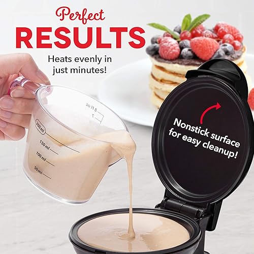Miniatura 7 de Dash DRCM200BK Mini olla arrocera vaporera y DMS001BK Mini redonda, máquina de plancha eléctrica para panqueques individuales, galletas, huevos y