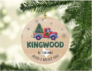 Kingwood is Calling and I Must Go Kingwood TX Texas Souvenir Ornament MDF 3'' White