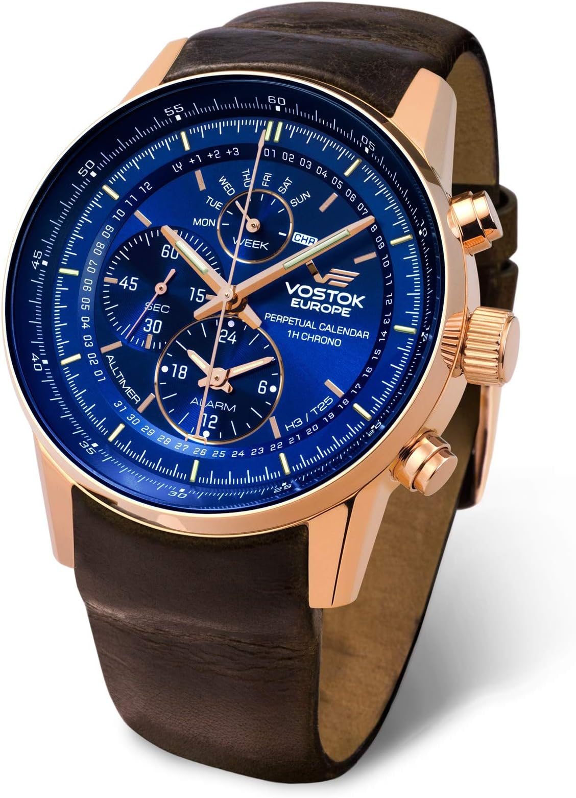 GAZ-14 Limousine Quartz Men's Watch with Perpetual Calendar and Time Alarm YM86-565B289