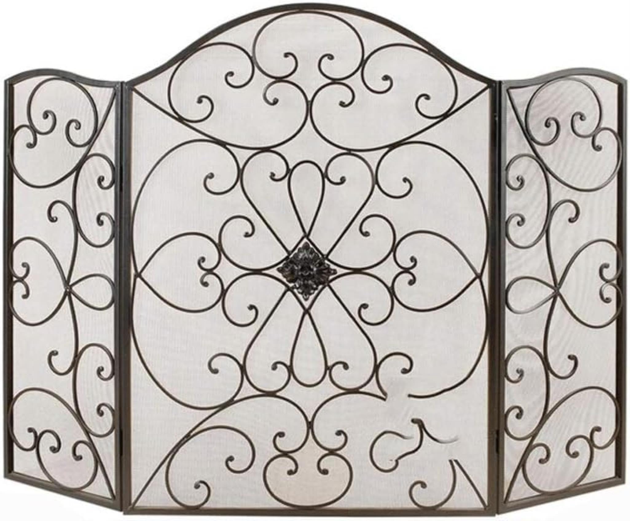 Ecran de cheminée barrière pare-feu en maille mesh pour maison