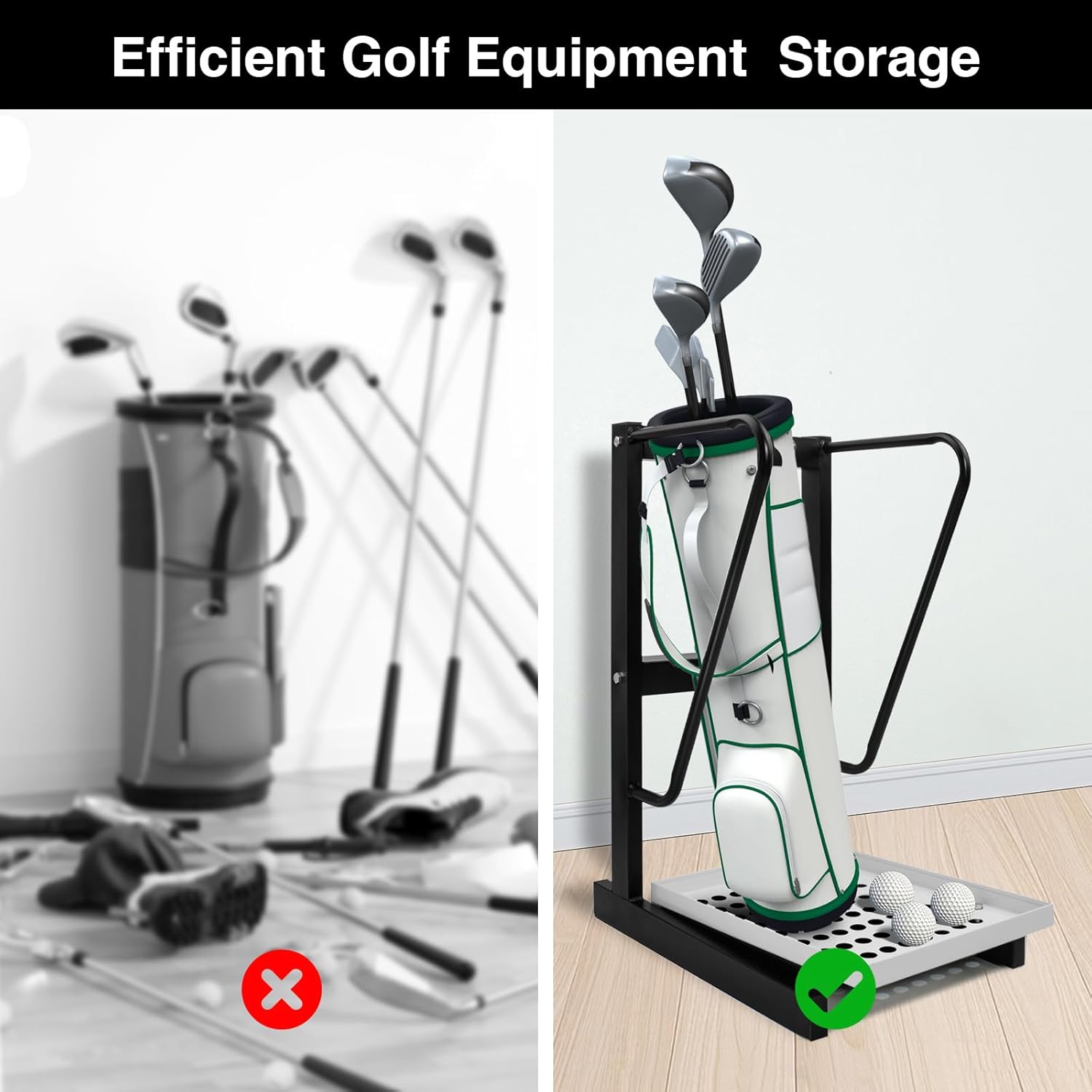 Thickened Steel Golf Bag Stand