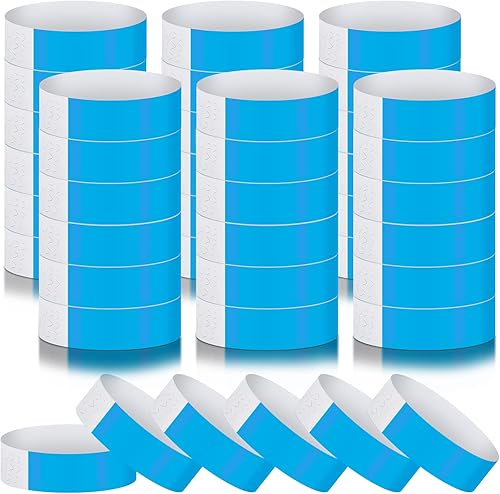 Vista 40 de Paquete de 600 pulseras de papel para eventos, pulseras de neón para fiestas, de colores, impermeables, bandas de brazo de papel, identificación Rosa