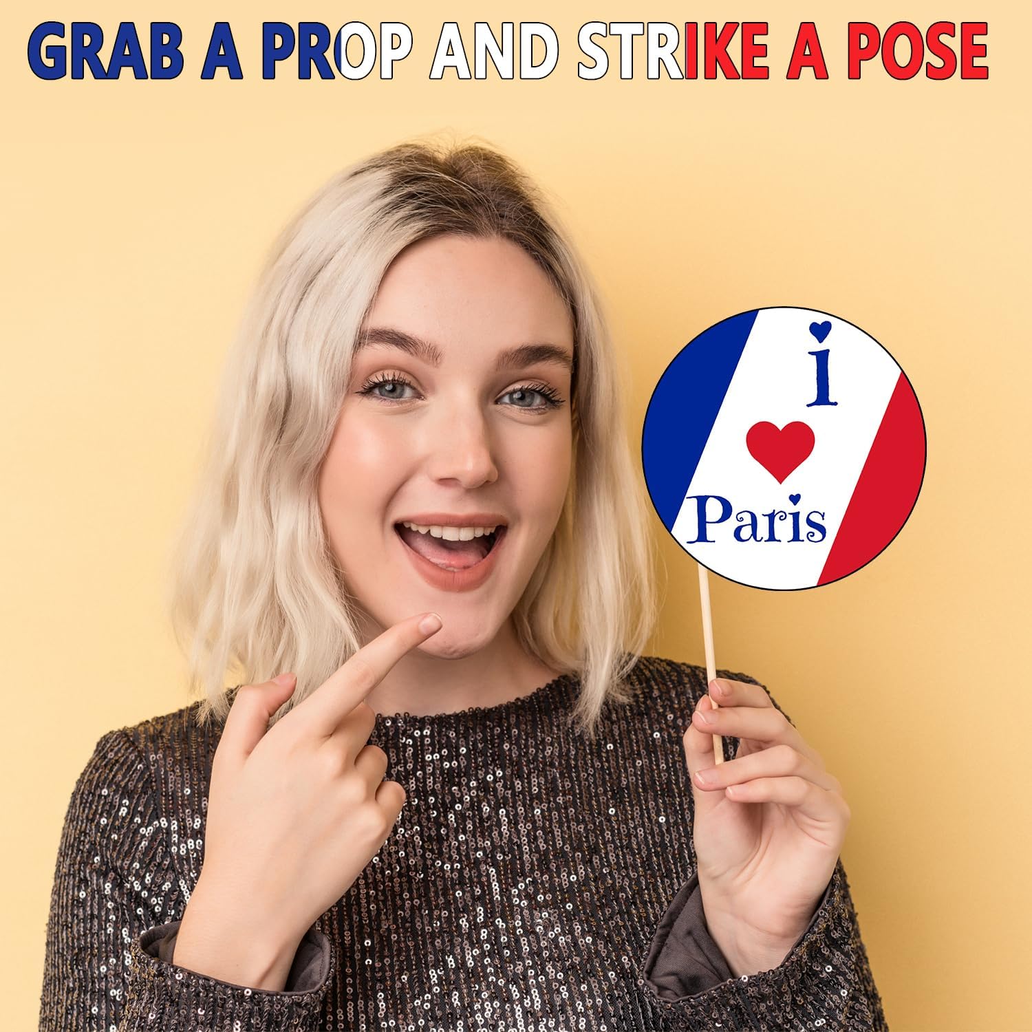 France Party Decorations Set, 232pcs French Party Decorations, Htabiol French Photo Booth Props, French Balloons, France Temporary Tattoos, Suit for French Decor, Paris Birthday Party, Bastille Day