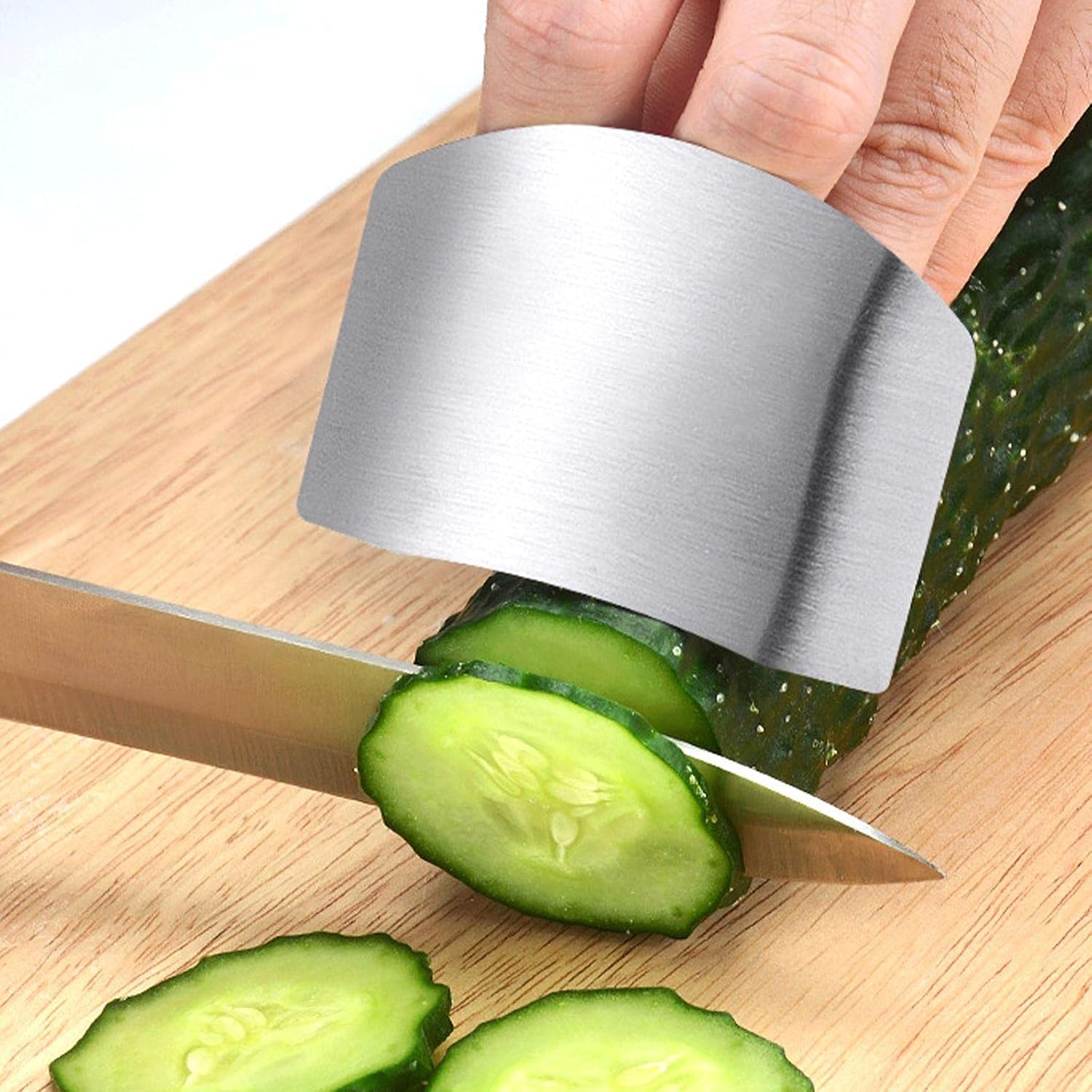JANEMO Kitchen Knife Accessories,Finger Guard,Stainless Steel Finger Protector Kitchen Tool,Use for Protector Your Finger Avoid Hurting When Slicing : Home & Kitchen