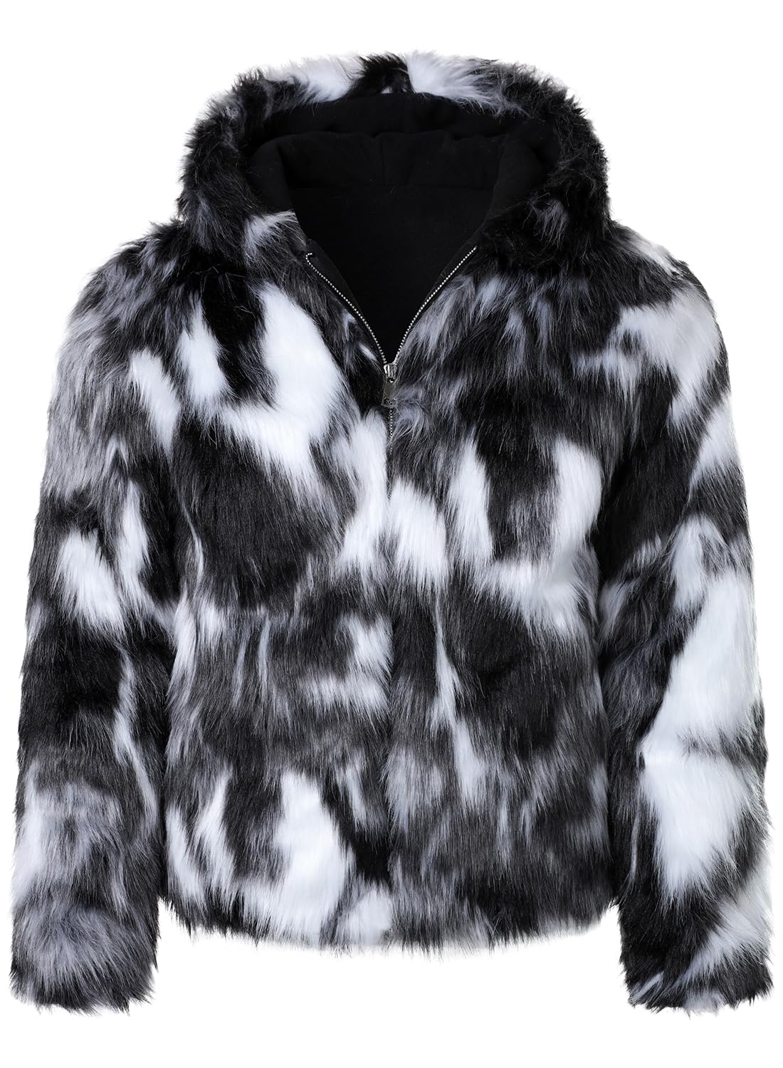 Men's Winter Luxury Overcoat Faux Fur Hoodie Coats Long Sleeve Jackets Parka Outwear-image-23