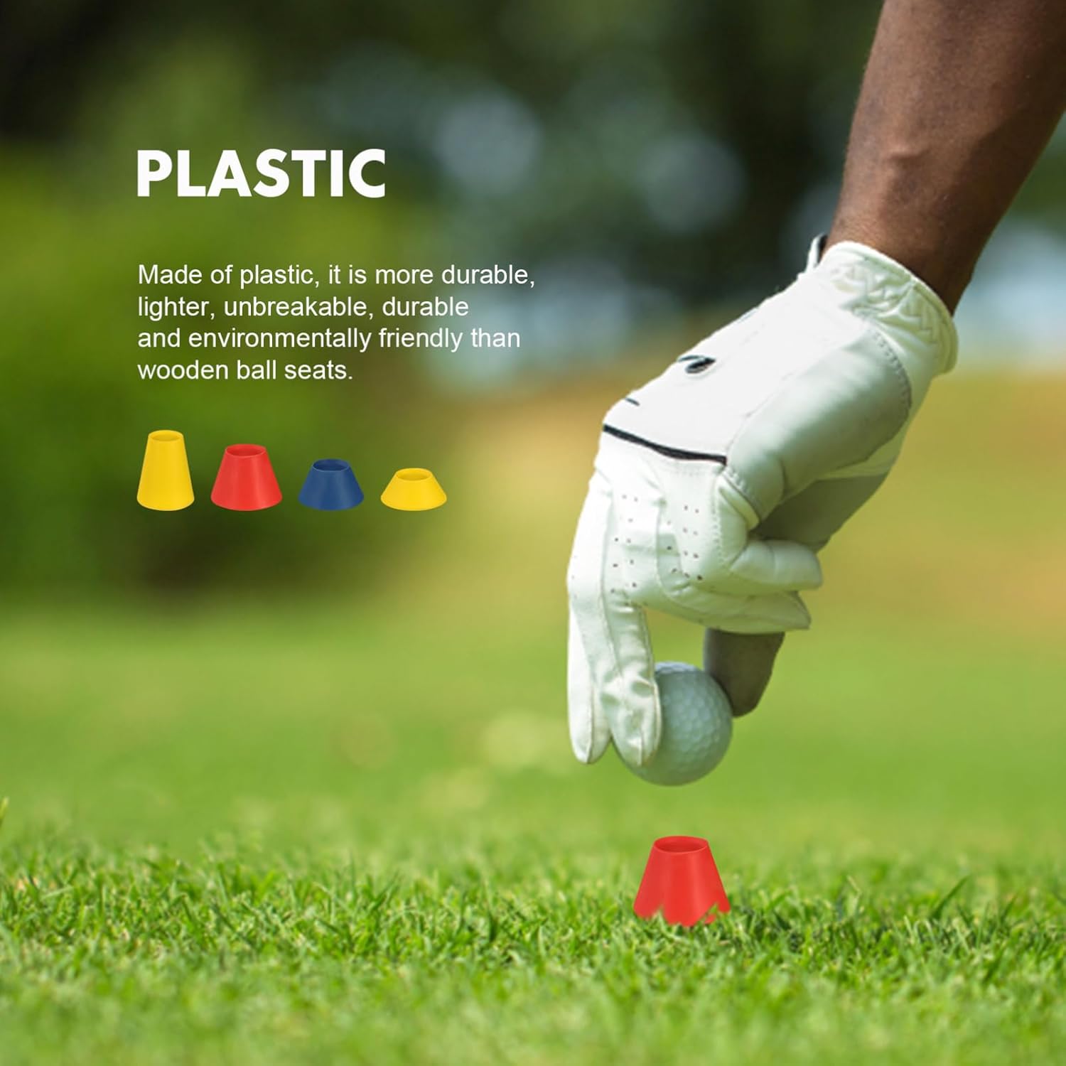 DOITOOL 48pcs Rubber Golf Tees Multi-colored Height Training Tools for Practice Lightweight and Reusable Golf Accessories
