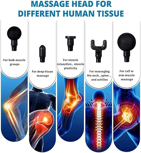 Miniatura 3 de WBM Smart Pistola de masaje profesional para atletas, masajeador muscular corporal portátil para aliviar el dolor con 6 masajes