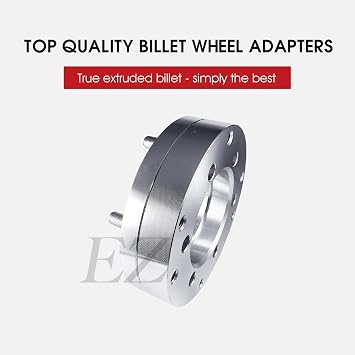 EZAccessory 4 Billet Wheel Adapters 6x135 to 5x135 Fits Ford 6 Lug F150 Hub with Lip to Hub Centric Fit Wheels From 5 Lug F150 97-03
