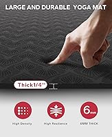 Vista 4 de HAPBEAR Extra Large Yoga Mat - 72"x48"/78"x54", 1/4" & 1/3" Thick, Non-Slip, Durable, Eco-Friendly, Wide Exercise Mat for Home Workouts, Yoga