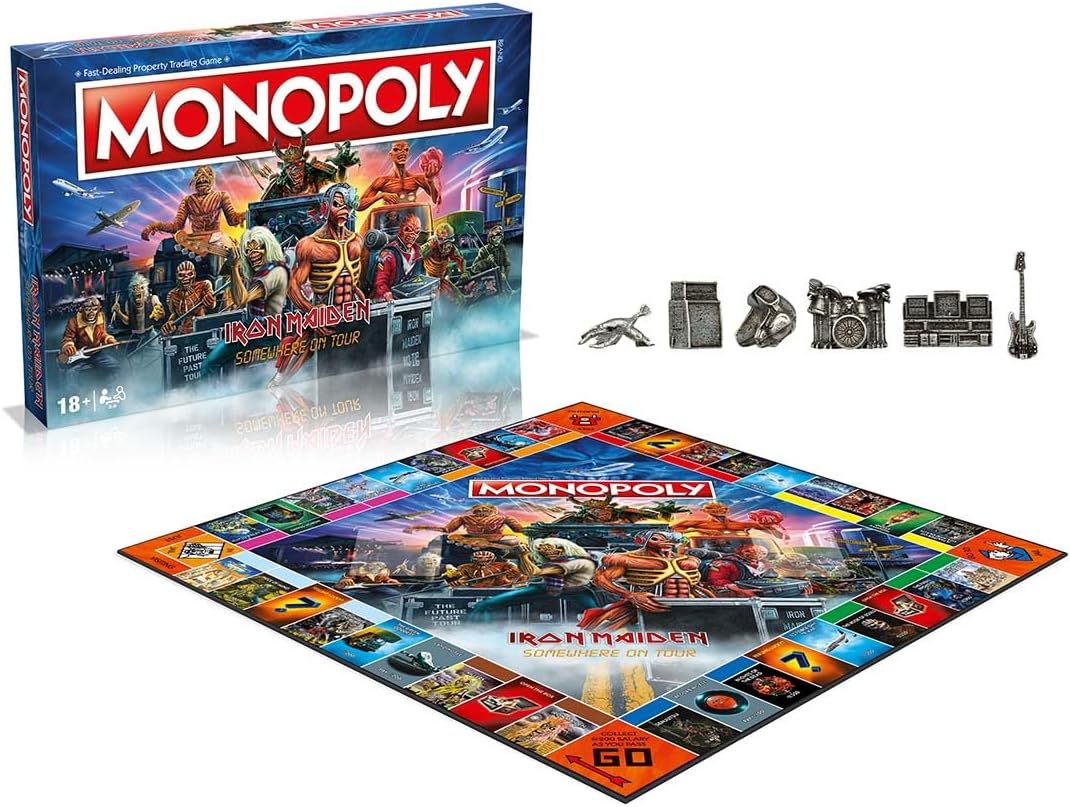 Winning Moves Iron Maiden Monopoly Board Game, Advance to Senjutsu, Nights of Dead, The Book of Souls and Trade your way to success, Great Gift for Children Aged 18+