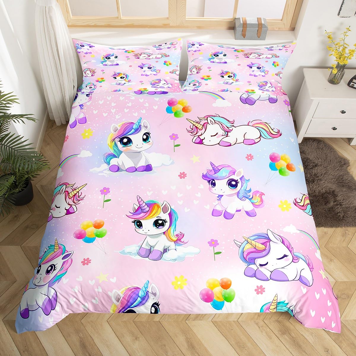 Linge de lit licorne rose pour transformer la chambre de votre fille en un véritable royaume