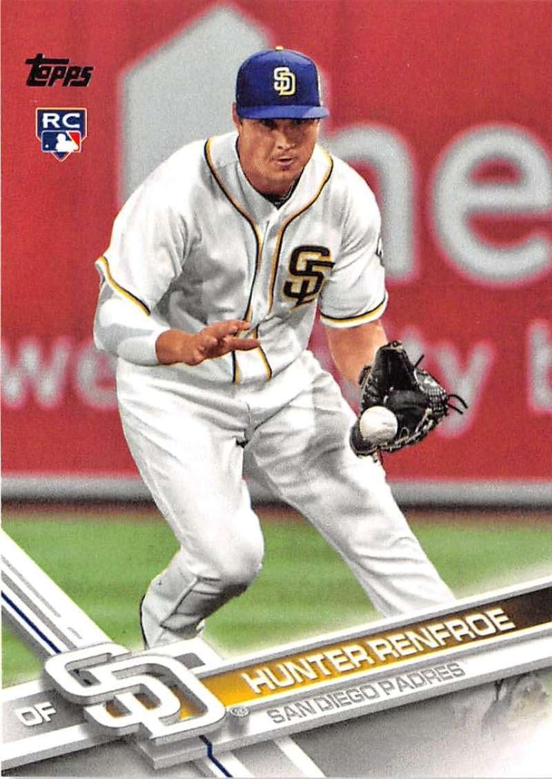 Amazon Com Baseball Mlb 17 Topps 381 Hunter Renfroe Rc Padres Collectibles Fine Art