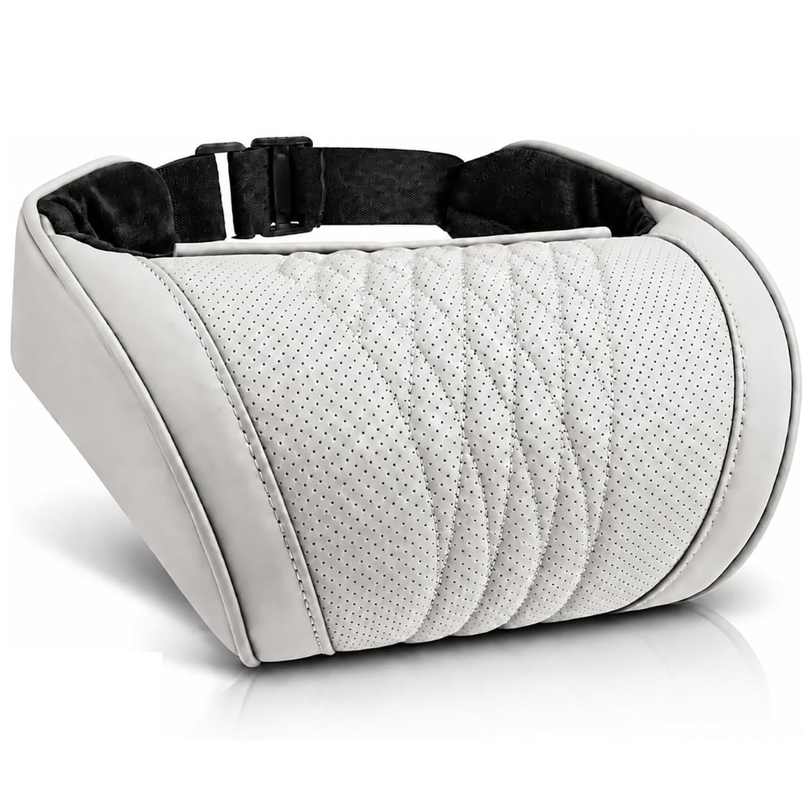 Fixolux Car Neck Support Pillow, Ergonomic Memory Foam Headrest with Adjustable Strap & Breathable Cover for Cars, SUVs, Trucks & Office Chairs，Gray