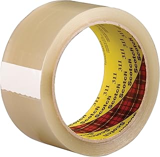 Scotch Box Sealing Tape 311 PK6 Clear, 48 mm x 100 m, Performance, Conveniently Packaged (Pack of 6)