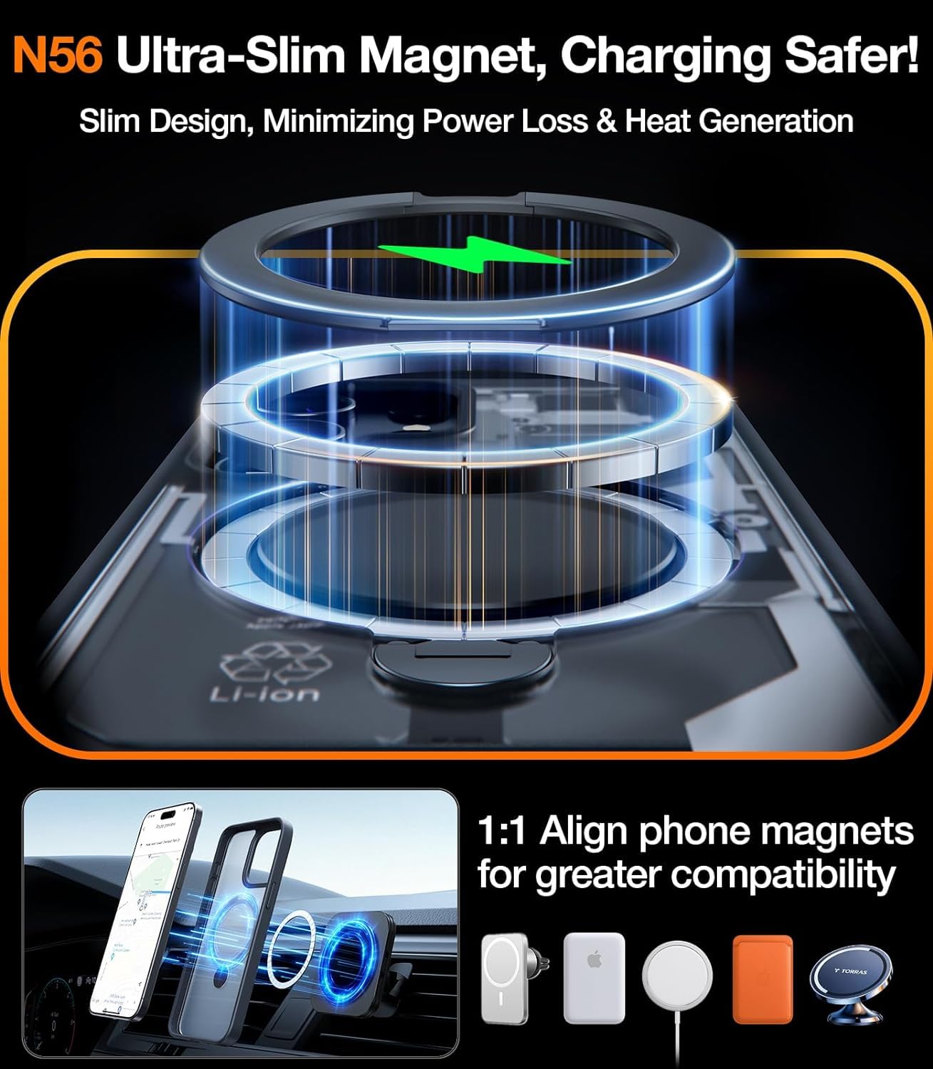TORRAS 360° Spin Magnetic Stand for iPhone 14 Case - Image 4